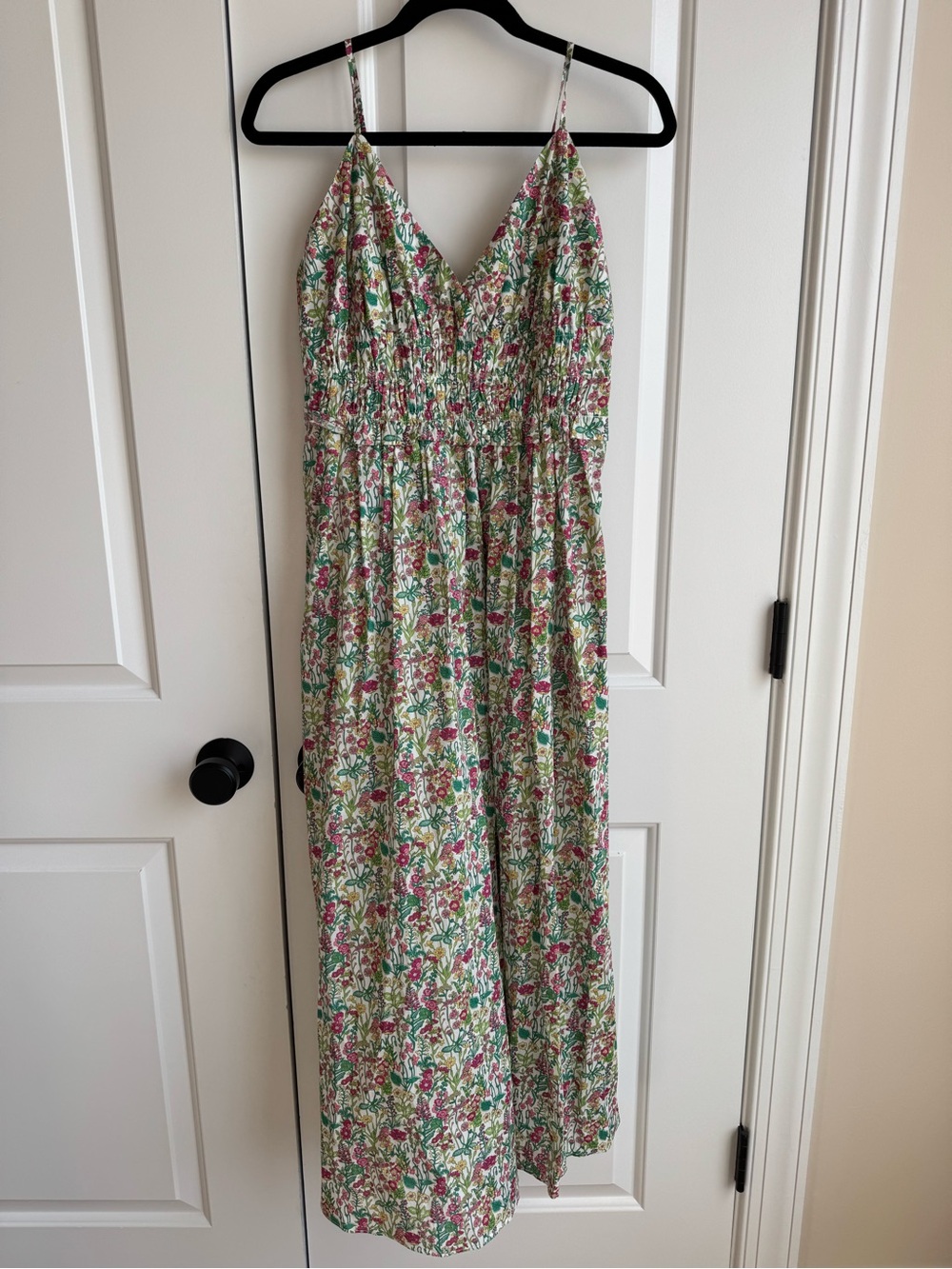 J.Crew x Liberty Fabric Floral Smocked Cami Maxi Dress Size 10